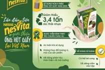 Sữa Nestlé Nesvita 5 loại đậu tiên phong sử dụng ống hút giấy bảo vệ môi trường