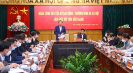 Bộ trưởng Đào Ngọc Dung làm việc với tỉnh Bắc Giang