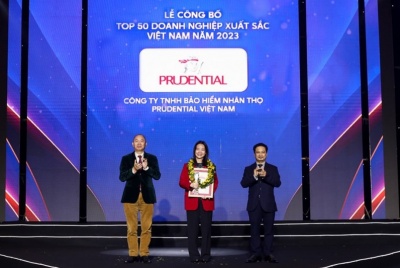 Prudential nằm trong Bảng xếp hạng Top 50 Doanh nghiệp xuất sắc Việt Nam 2023